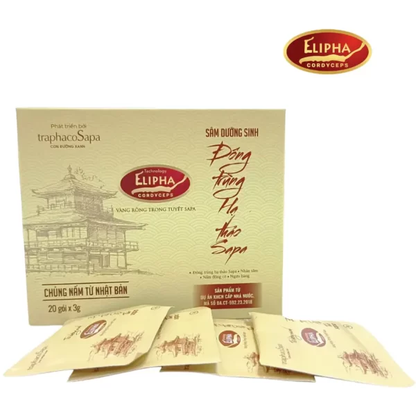 Sâm Dưỡng Sinh Đông Trùng Hạ Thảo Sapa Elipha - Chủng nấm từ Nhật Bản - Traphaco Sapa - Vitafood - Droppii Shops