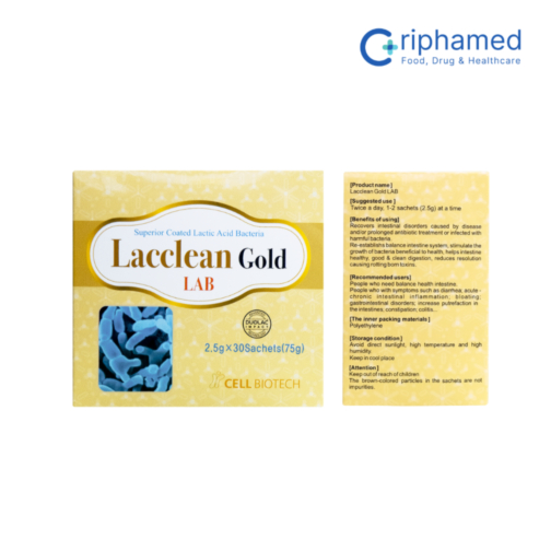 LACCLEAN GOLD thương hiệu Cell Biotech - Thực phẩm bổ sung lợi khuẩn đường ruột