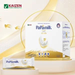 Sữa dinh dưỡng PaPamilk Gold chứa Tổ Yến + sữa non (3 in 1) - sữa hỗ trợ loãng xương và giúp hồi phục – Hộp 24 gói x 32gr - Droppiishops