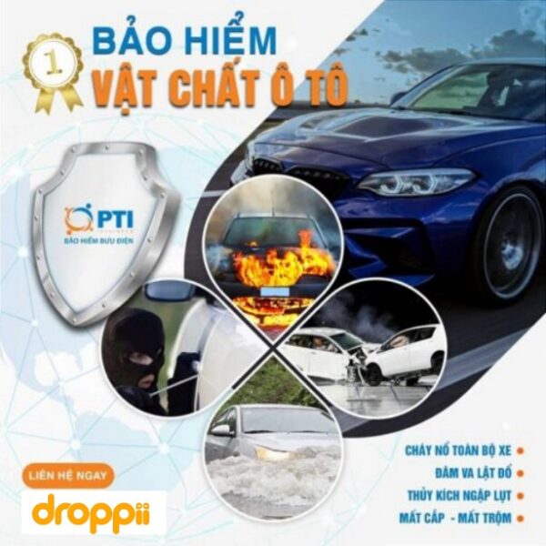 Bảo hiểm vật chất xe ô tô chính hãng giá rẻ - Droppii Shops