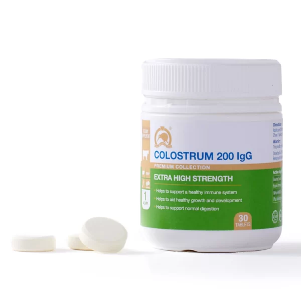 Viên nhai sữa non bổ sung dinh dưỡng, kháng thể liều cao Colostrum 200IgG – Hộp 30 viên